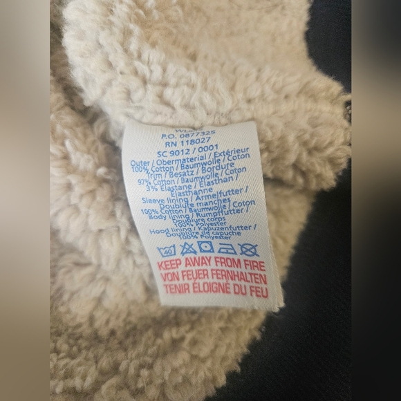 Boden- Women's SZ 10 Navy and White Polka Dot Hoodie - Picture 7 of 9